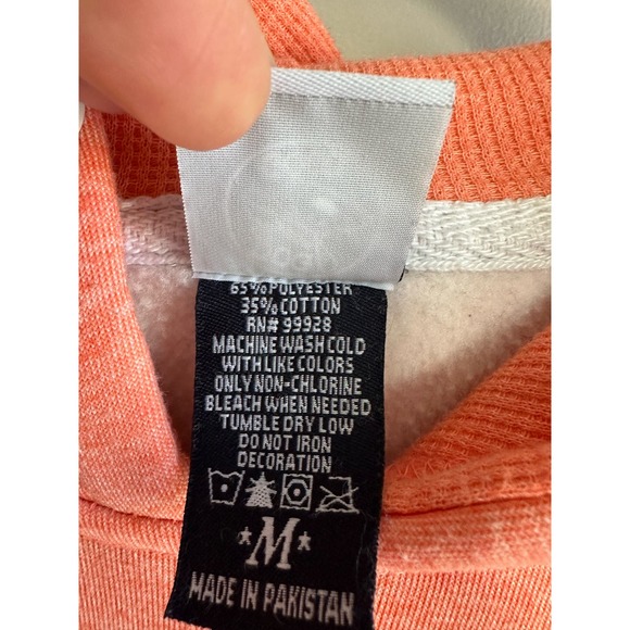 Dog Is Good Women's Peach 'Love The Mutt You're With' Hoodie Sweatshirt Sz. M - Picture 4 of 11